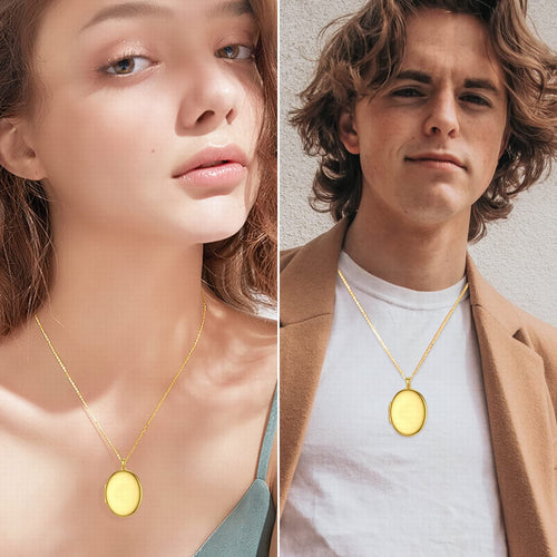 -plated mountain necklace | Personalized jewelry with engraving | Nature motif & custom text | Gift for mountain lovers and freedom-lovers