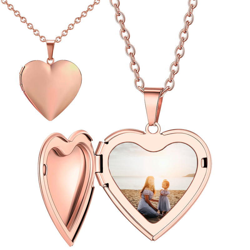 925 Sterling Silver Engraved Photo Necklace - Custom Picture Pendant - Photo Charm Necklace - In Memory Photo Hypoallergenic Jewelry